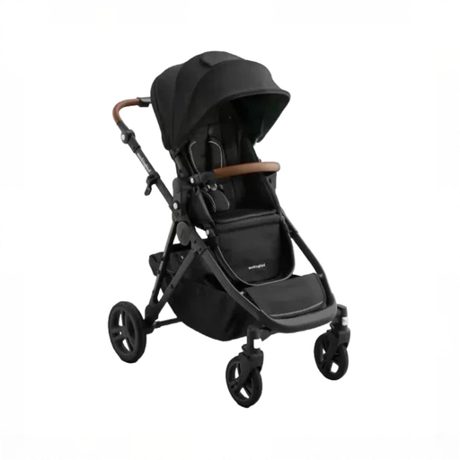 Shop Mockingbird Single to Double 3.0 Stroller, 2025, Charcoal with Penny Leather, Solid Black at GoodBuy Gear