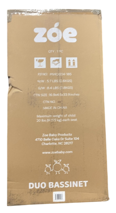 Shop Zoe Journey Duo Bassinet, Black at GoodBuy Gear