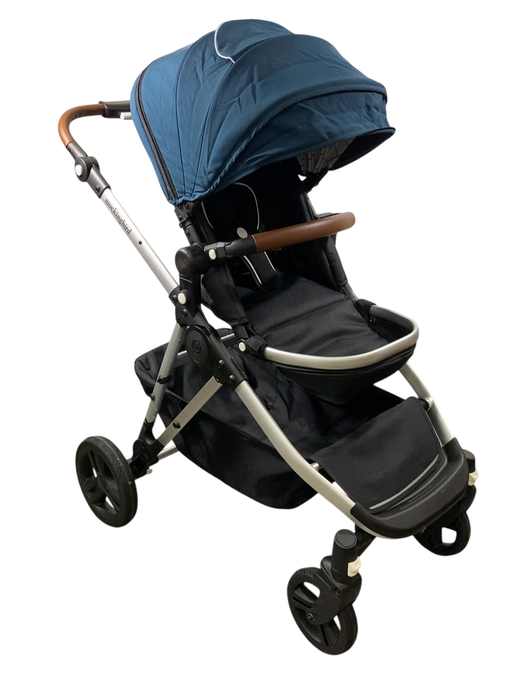 Shop Mockingbird Single to Double 2.0 Stroller, 2024, Sea, Silver With Penny Leather, Windowpane at GoodBuy Gear