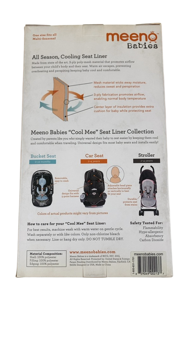 Shop Meeno Babies Cool Mee Car Seat Liner, Black at GoodBuy Gear