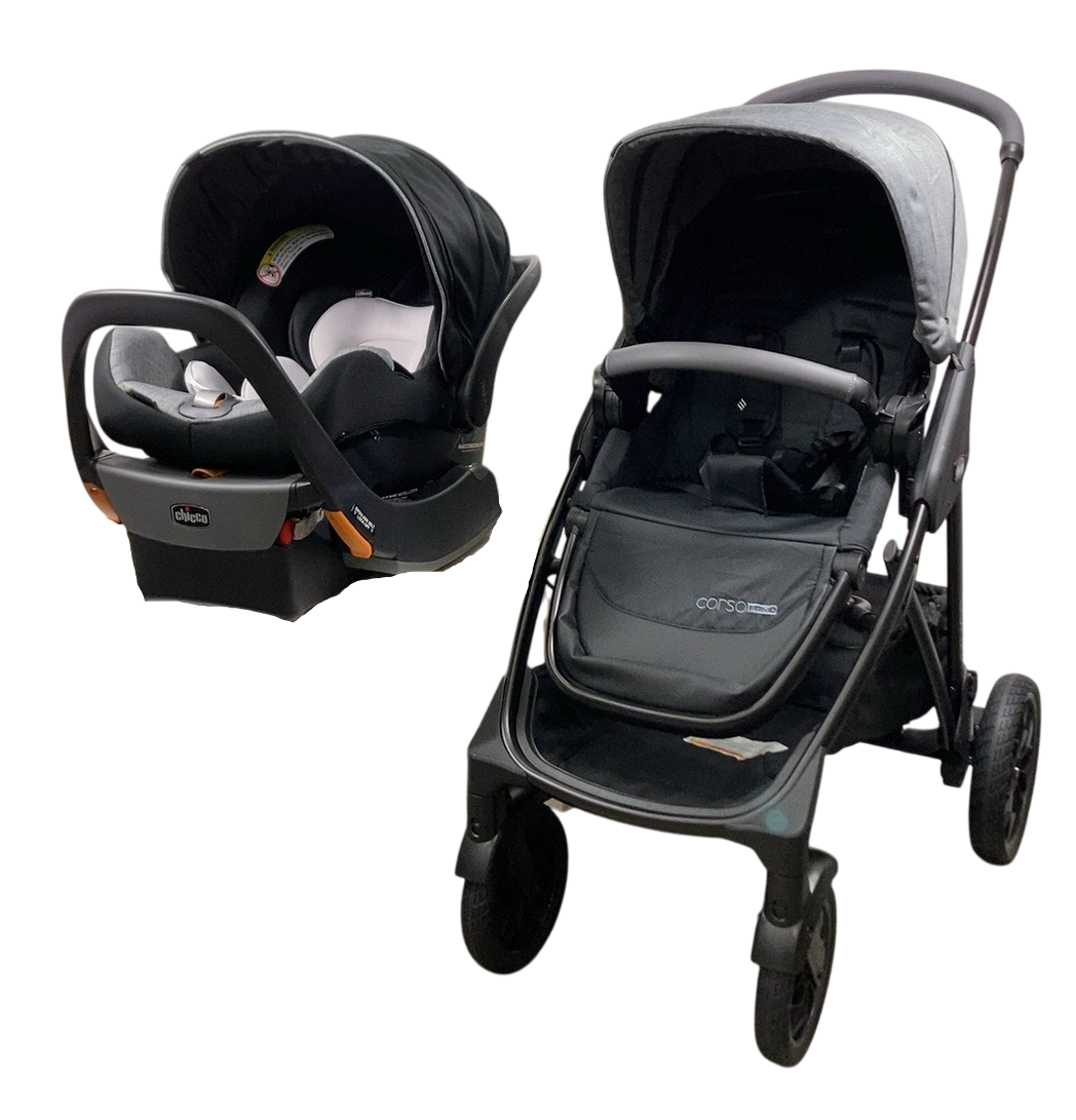 chicco comfort travel stroller Chicco Corso Primo ClearTex Travel System, Aspen, 2024