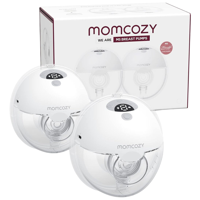 Momcozy All-in-one Wearable Double Breast Pump M5, Quill Grey