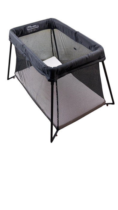 Shop BabyBjorn Travel Crib Light Bundle with Fitted Sheet, Black at GoodBuy Gear
