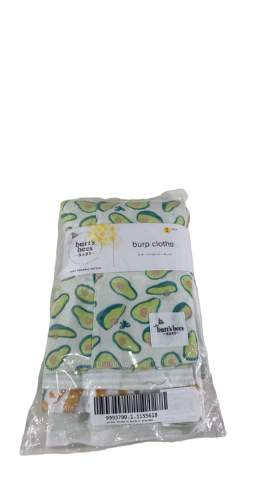 Shop Burt's Bees Baby Burp Cloths 5-Pack, Carrots & Avocados at GoodBuy Gear