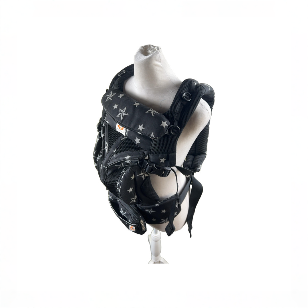 Ergobaby Omni 360 Cool Air Mesh Baby Carrier, Black Stars