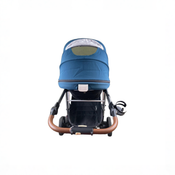 Shop DRAFT - Mockingbird Single to Double Stroller, Sea, Silver with Brown Leather, unknown, Watercolor Drops at GoodBuy Gear