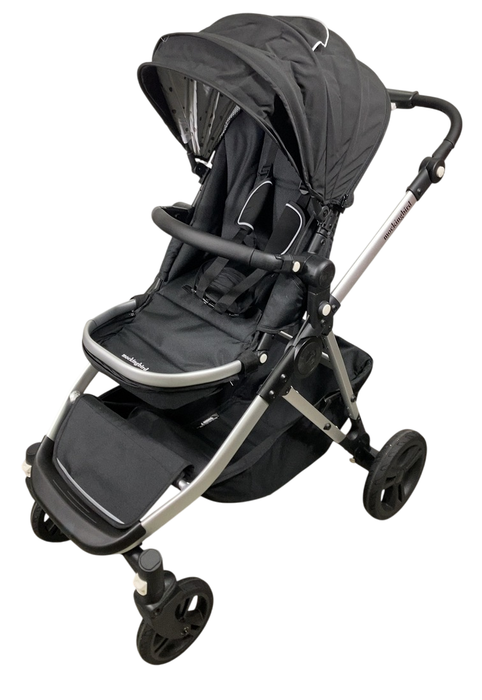 Shop Mockingbird Single to Double 2.0 Stroller, 2024, Black, Silver With Black Leather, Watercolor Drops at GoodBuy Gear