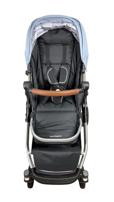 Shop Mockingbird Single to Double 2.0 Stroller, 2025, Silver With Penny Leather, Sky, Watercolor Drops at GoodBuy Gear