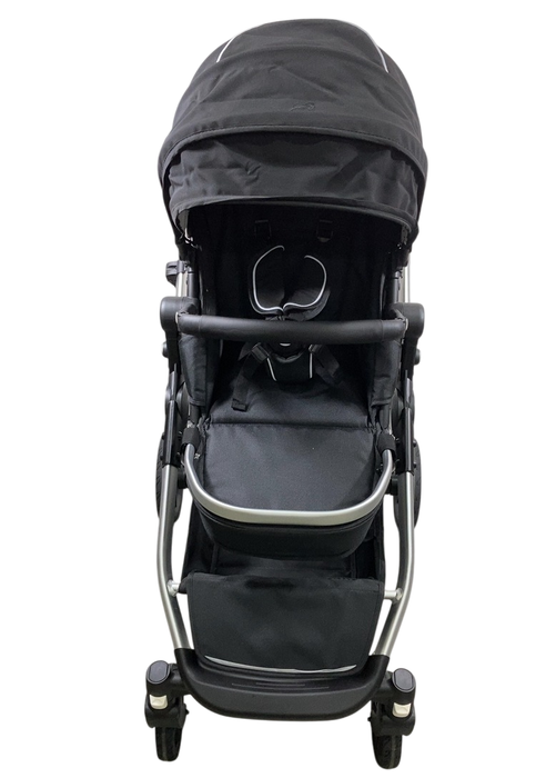 Shop Mockingbird Single to Double 2.0 Stroller, 2024, Black, Silver With Black Leather, Windowpane at GoodBuy Gear