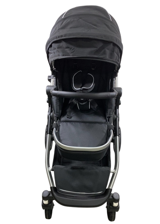 Shop Mockingbird Single to Double 2.0 Stroller, 2024, Black, Silver With Black Leather, Windowpane at GoodBuy Gear