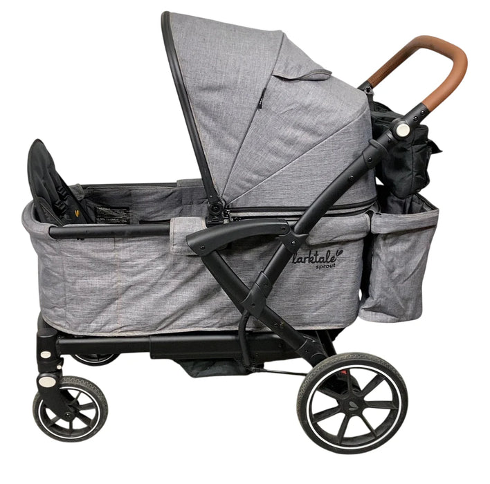 Larktale Sprout V2 Single-to-Double Size-Adjustable Stroller Wagon, 2024, Nightcliff Stone