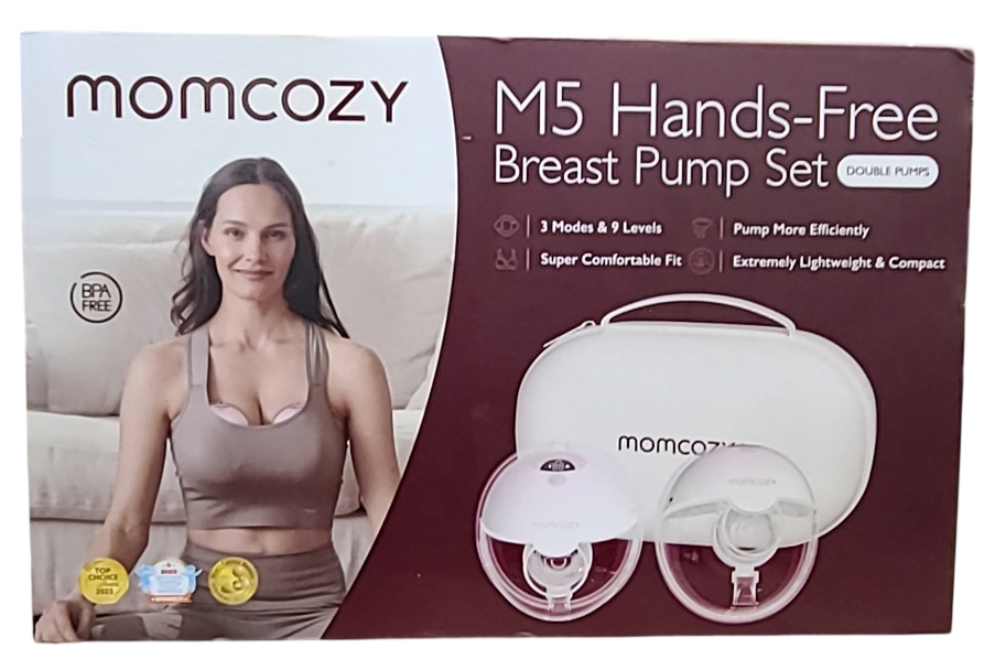 Shop Momcozy All-in-one M5 Double Wearable Breast Pump, Gradiant Pink at GoodBuy Gear