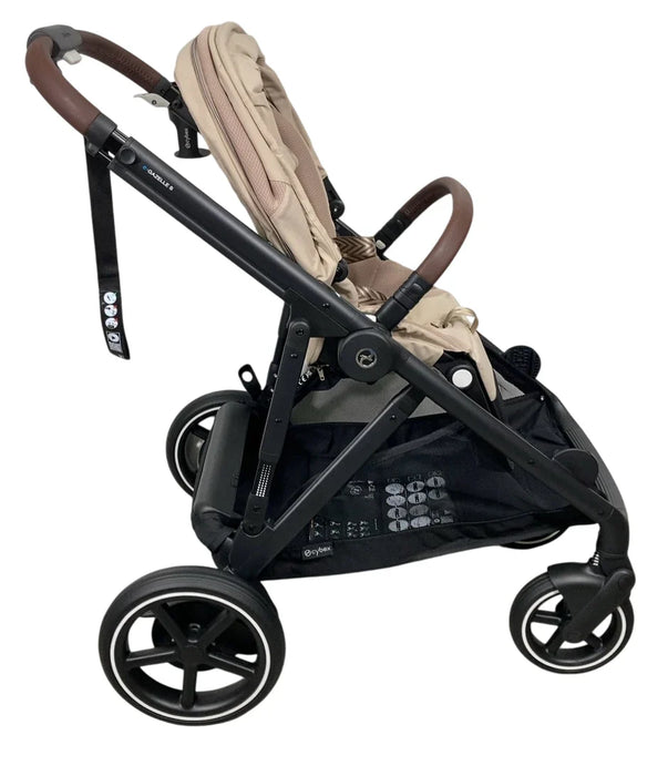 Cybex e-Gazelle S Stroller, Black, Almond Beige, 2025