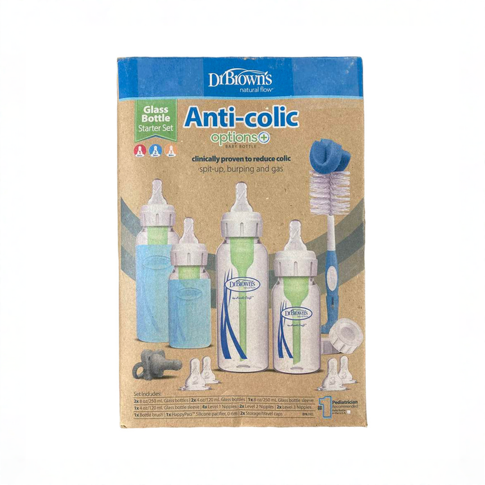 Shop Dr. Brown's Options+ Glass Narrow Anti-Colic Baby Bottle Gift Set, 18 Count at GoodBuy Gear
