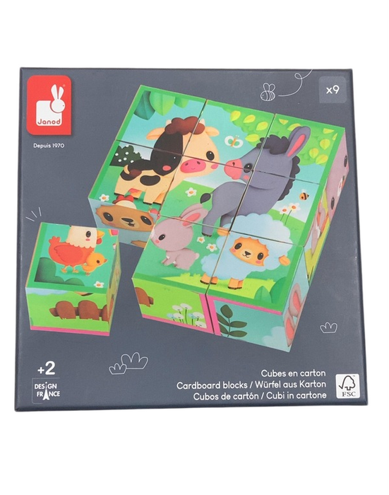 Shop Janod Puzzle Cubes, Farm Animals at GoodBuy Gear