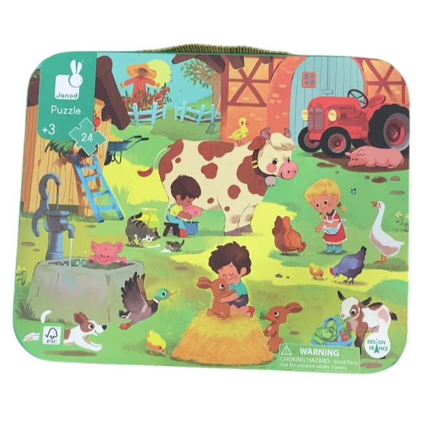 Shop Janod A Day at The Farm 24 Piece Puzzle at GoodBuy Gear