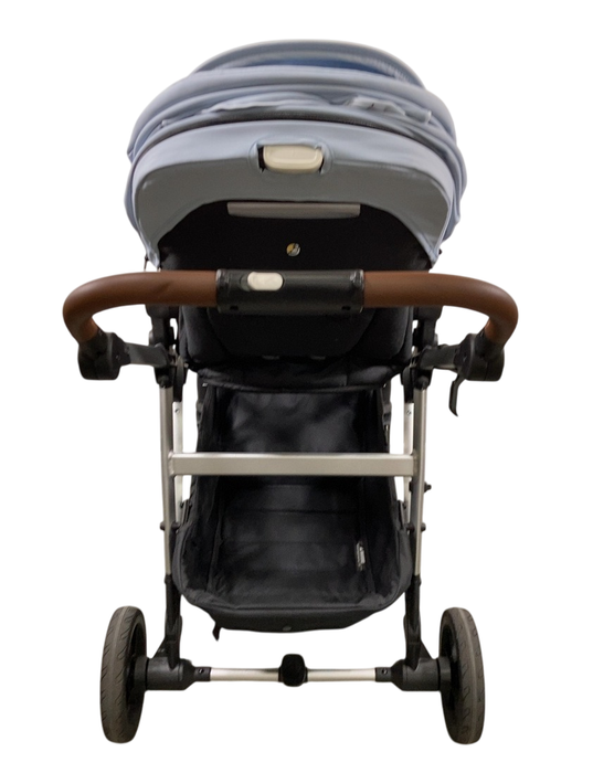 Shop Mockingbird Single to Double 2.0 Stroller, 2024, Silver With Penny Leather, Sky, Windowpane at GoodBuy Gear