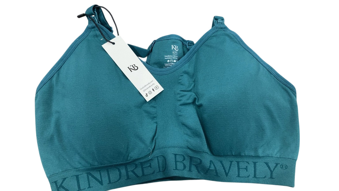 Shop Kindred Bravely Sublime Hands-Free Pumping & Nursing Bra, Regular, Teal, XL at GoodBuy Gear