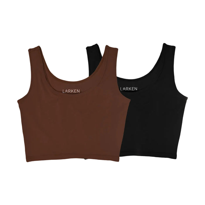 Shop Larken The Larken X Nursing Bra, Medium, 2 pack, Black/ Mocha at GoodBuy Gear