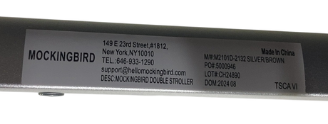Shop Mockingbird Single to Double 2.0 Stroller, 2024, No Canopy, No Canopy, Silver With Penny Leather at GoodBuy Gear