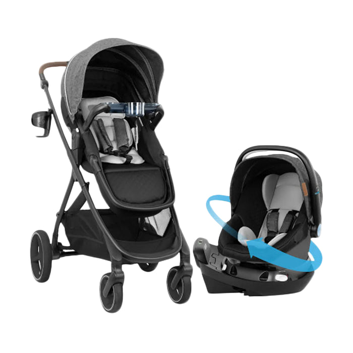 Shop Evenflo Shyft Intuiti Travel System with Revolve180 LiteMax NXT Rotational Infant Car Seat, 2024, Angler Tweed, Plus w/ Sensory Soothe at GoodBuy Gear