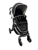 used Mockingbird Single Stroller, 2020, Black, Watercolor Drops, Silver With Black Leather