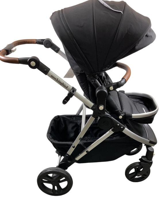 Shop Mockingbird Single 2.0 Stroller, 2025, Black, Silver With Penny Leather, Windowpane at GoodBuy Gear