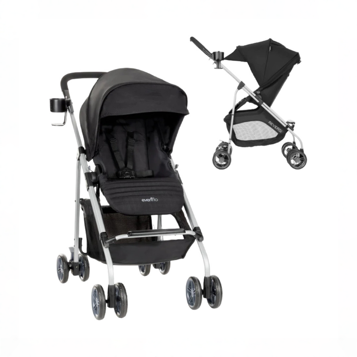 Shop Evenflo Reversi Lightweight Reversible Stroller, 2025, Altair Black at GoodBuy Gear