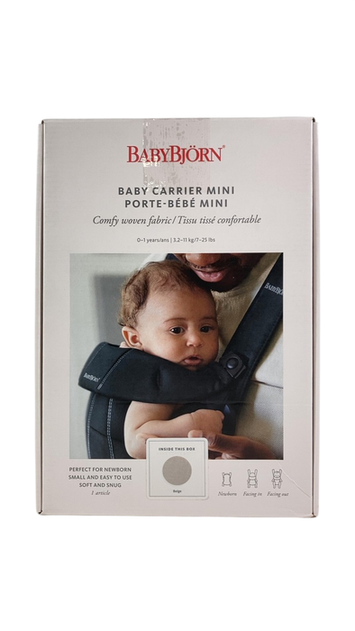 Shop BabyBjorn Baby Carrier Mini, Beige Woven at GoodBuy Gear
