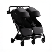 Shop Mompush Lithe Double Stroller, 2026, Black at GoodBuy Gear