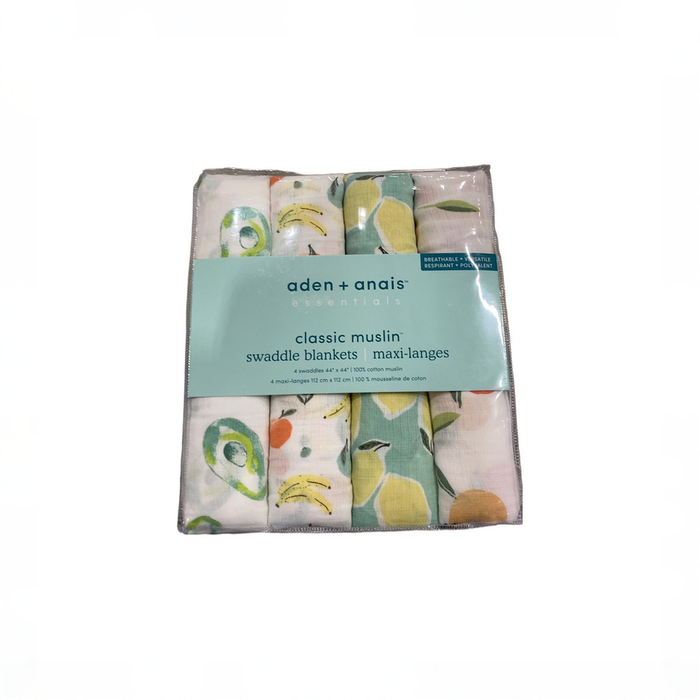 Shop Aden + Anais Cotton Muslin Swaddles Pack of 4, Farm To Table at GoodBuy Gear