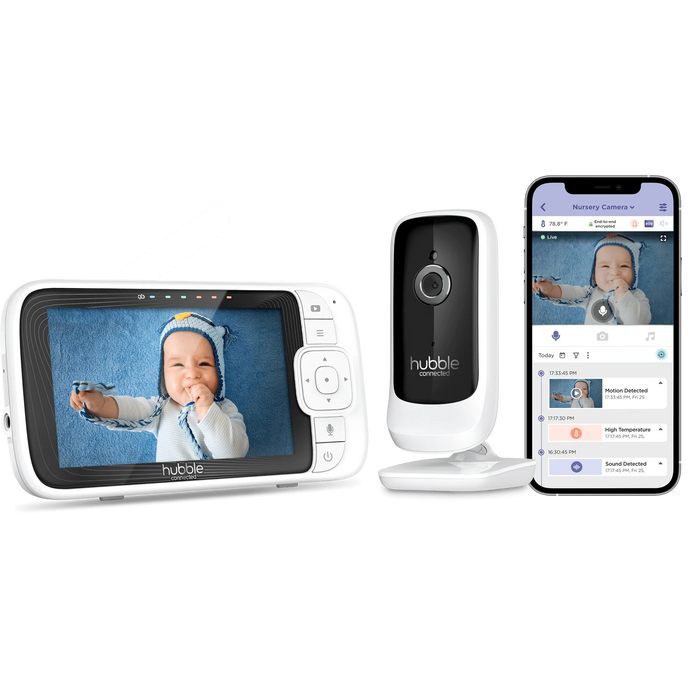 Hubble Connected Nursery Pal Link Premium: 5" Smart Baby Monitor