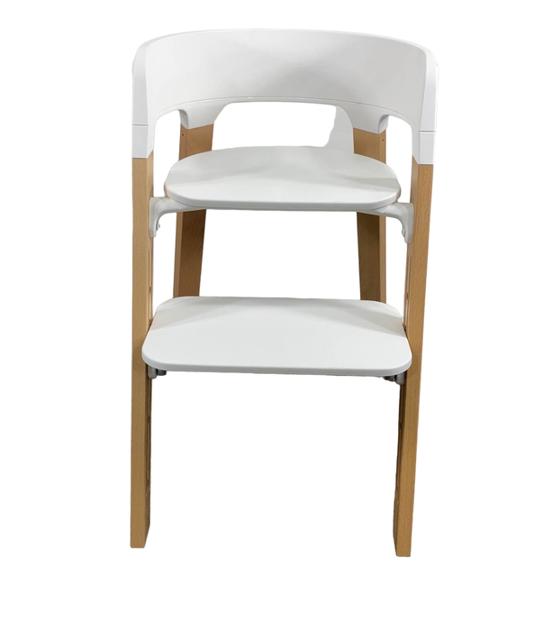 Stokke Steps Chair, White/Natural