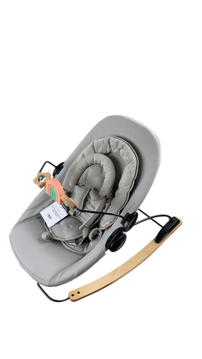 Shop Bloom Coco Go 3-in-1 Bouncer, Frost Grey Organic, Natural Wood at GoodBuy Gear