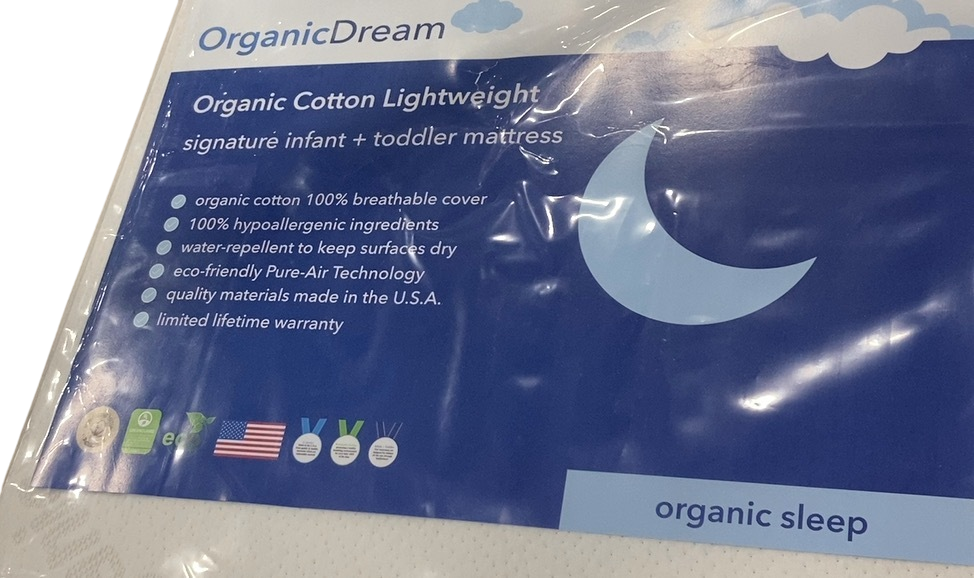 Shop Organic Dream Organic Cotton Lightweight Crib Mattress, White, Standard (52x28x5) at GoodBuy Gear