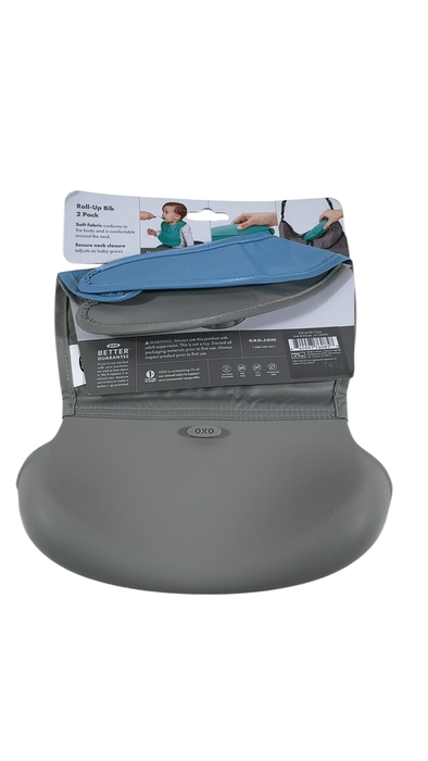 Shop OXO Tot Roll Up Bibs, 2 Pack, Gray and Navy at GoodBuy Gear