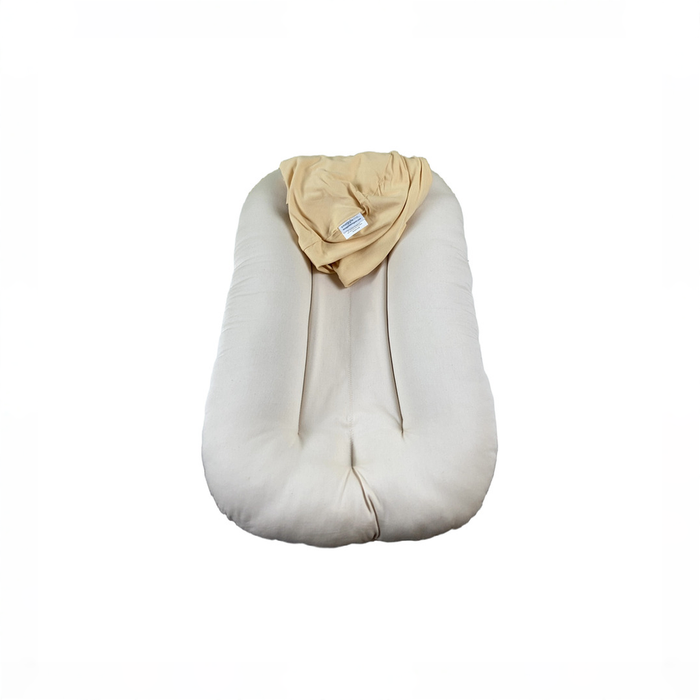 Shop DRAFT - Snuggle Me Organic Sensory Infant Lounger with Cover, Natural with Honey Cover at GoodBuy Gear