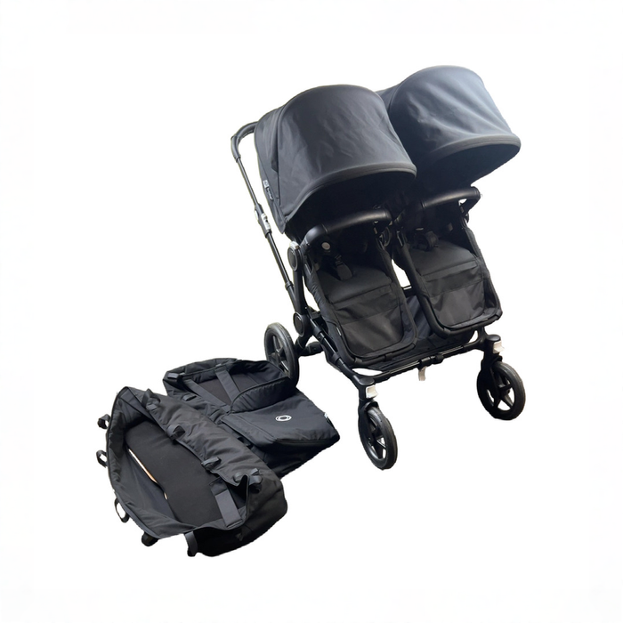 Shop Bugaboo Donkey 5 Duo Stroller, 2024, Black, Midnight Black, Midnight Black at GoodBuy Gear