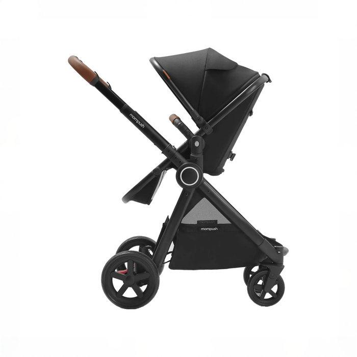 Shop Mompush Ultimate 2 Baby Stroller with Bassinet, 2025, Black with Black Frame at GoodBuy Gear