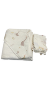 Shop DRAFT - Crane Baby Hooded Towel & Washcloth Set, Charlie Farmhouse Goose Hooded Baby Bath set at GoodBuy Gear