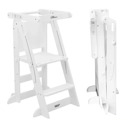 Shop Little Partners Learn ‘N Fold Learning Tower, Soft White at GoodBuy Gear