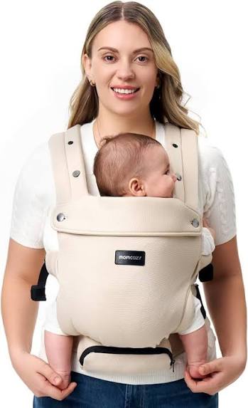 Momcozy Newborn Baby Carrier (Model CR02), Khaki, Mesh