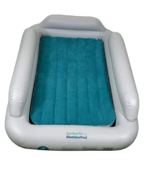 Shop SlumberPod SlumberTot Inflatable Toddler Bed, Gray/Teal at GoodBuy Gear