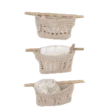 Crane Baby Charlie Farmhouse Toy Hanging Wall Storage Organizer, 3 Tier