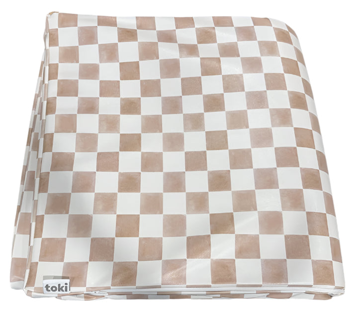 Shop Toki Kids Vegan Leather Mat Standard, Checker Toffee at GoodBuy Gear