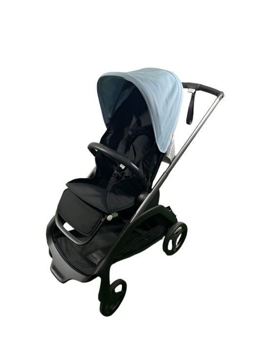 Shop Bugaboo Dragonfly Bassinet and Seat Stroller, Midnight Black, Graphite, Skyline Blue, 2024 HIDDEN SEAT REQ 5.19 at GoodBuy Gear
