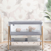 Shop Simmons Kids Koi Beechwood By The Bed Bassinet, Grey Dove at GoodBuy Gear