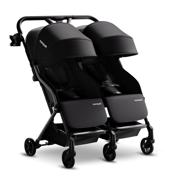 Mompush Lithe Double Stroller, 2025, Black
