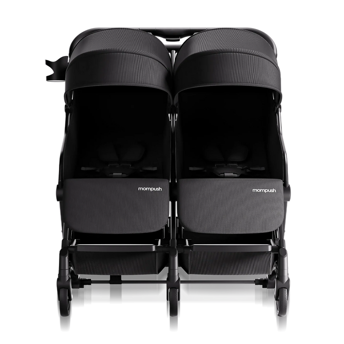 Mompush Lithe Double Stroller, 2025, Black