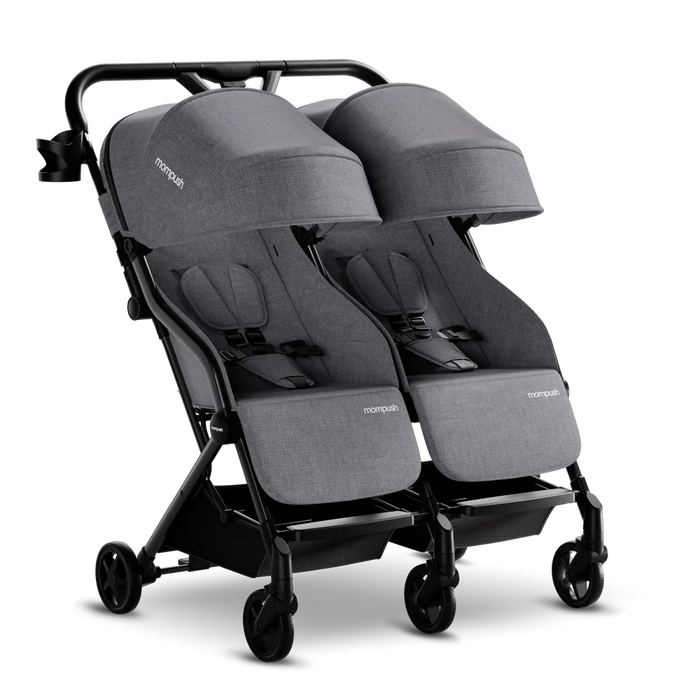 Shop Mompush Lithe Double Stroller, Grey, 2025 at GoodBuy Gear